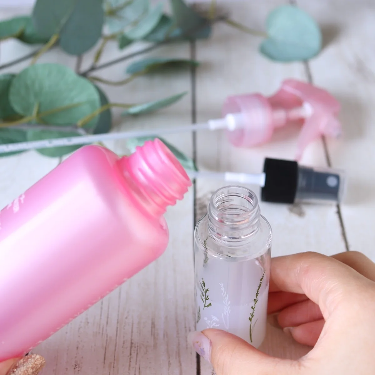トラベルボトル 詰め替え容器 ミストボトル ボタニカル柄 30ml　005340 - Image 8