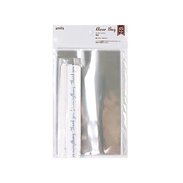 ギフトバッグ プレゼント用バッグ ラッピング袋 クリアバッグ 15P 無地 S 020366