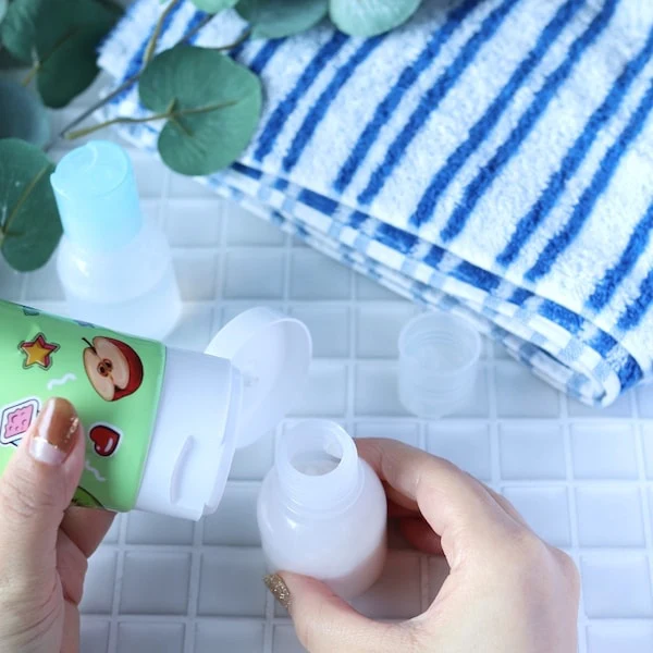 トラベルボトル 詰め替え容器ワンタッチプッシュボトル 2P 50ml 053195 - Image 9