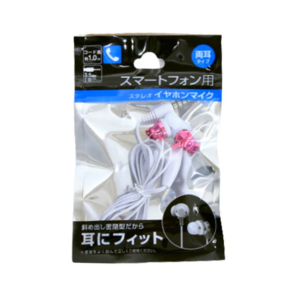密閉型カラーステレオイヤホンマイク 1.0m 083081 - Image 4