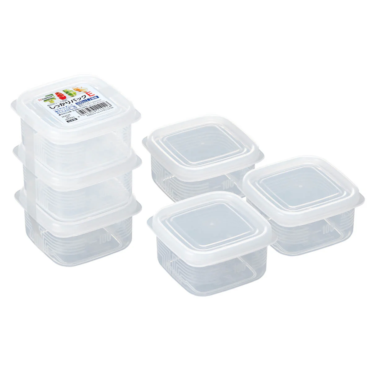 しっかりパック E 小角3P 200ml クリア 食品保存 食品ストックケース　039262