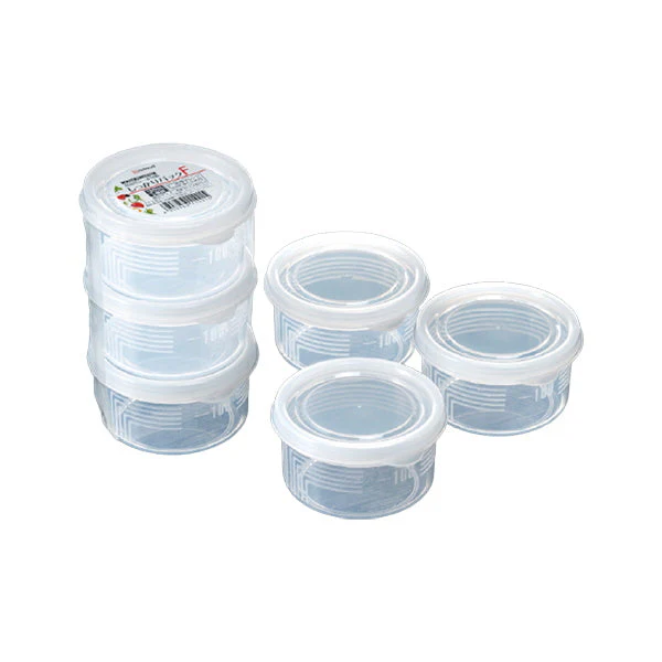 しっかりパック F 小丸3P 180ml クリア食品保存 食品ストックケース　039263