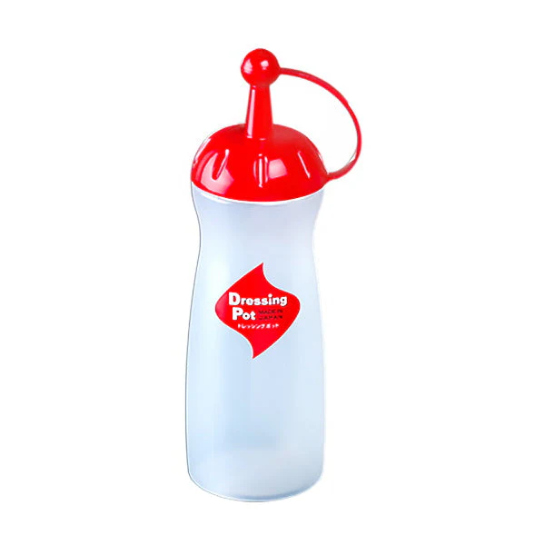 液体調味料ボトル ドレッシングボトル ドレッシングポット レッド 340ml　031541