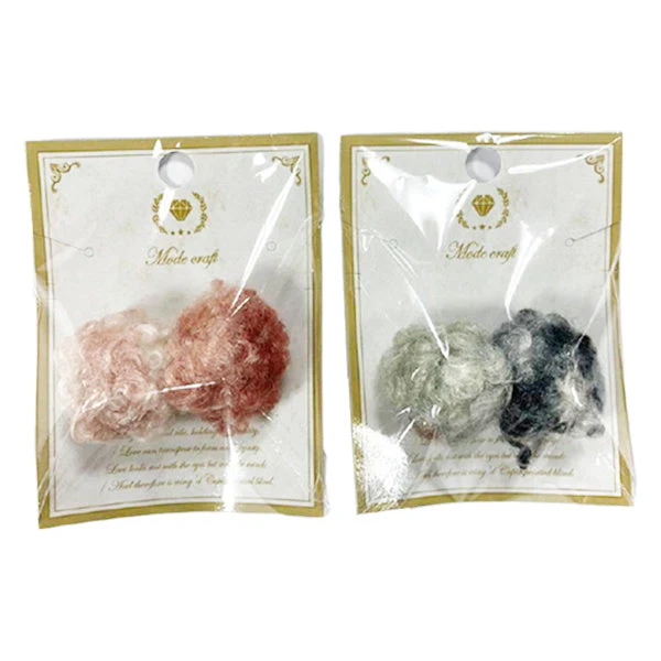 【OUTLET】イアリング ピアスパーツ アクセサリーパーツ 手芸 クラフトパーツ ハンドメイドパーツ シェリ ファブリクボール・ボア 2個入り 334210