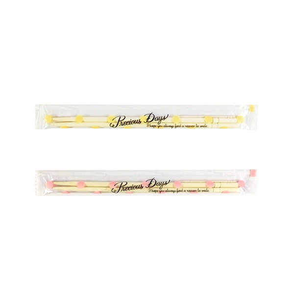OPP完封袋入 丸竹箸 プレシャスデイズ柄 20膳 035523 - Image 2