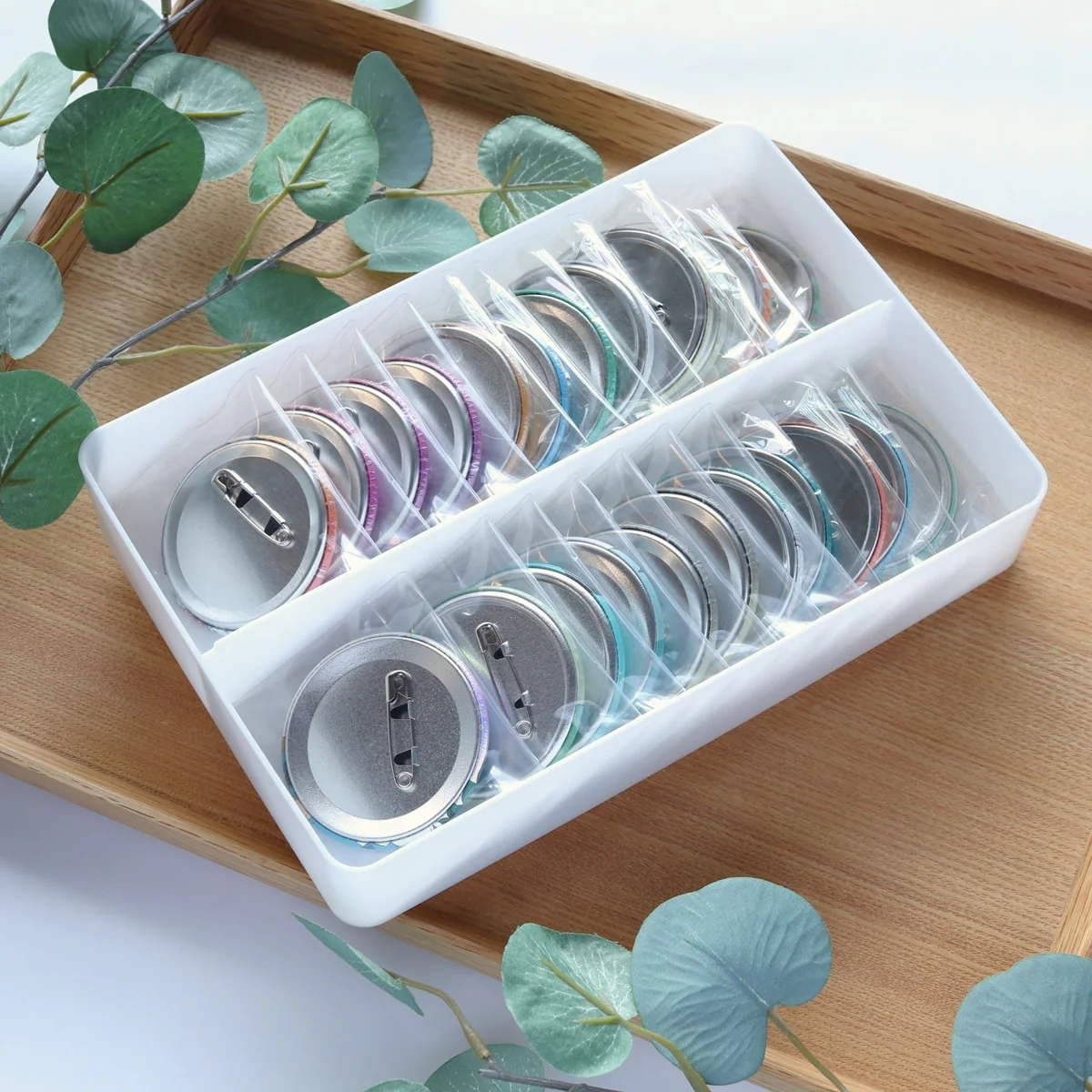 PPクリアーポケット テープ付 缶バッチ57mm用 30枚入 338764 - Image 5