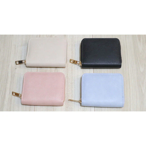 財布 ミニ レディース 小銭入れ コンパクト スクエア財布ミニ ブラック アイボリー 10.5x8.5x2.5cm　323459 - Image 4