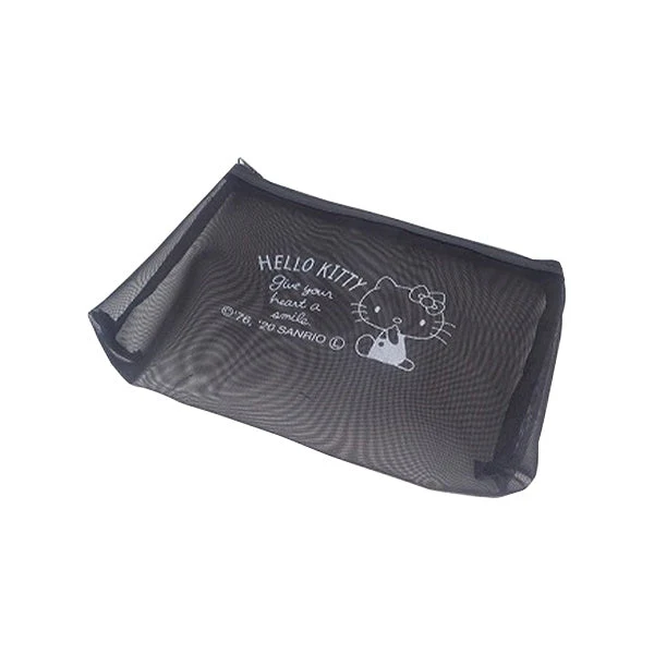 ハローキティ メッシュポーチ マチ付き L シンプル W21.5×H13×D3.5cm 346182 - Image 2